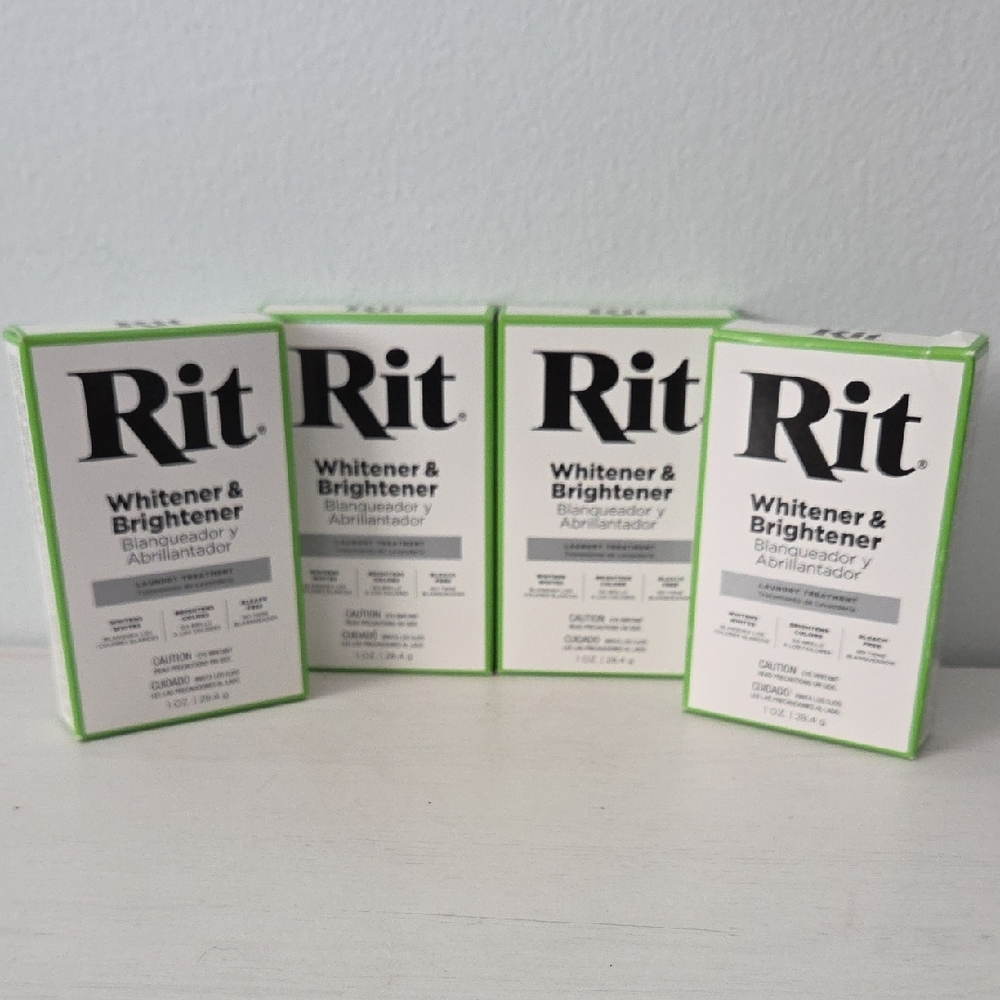 Lot Of 4 Boxes Rit Whitener & Brightener Laundry Treatment